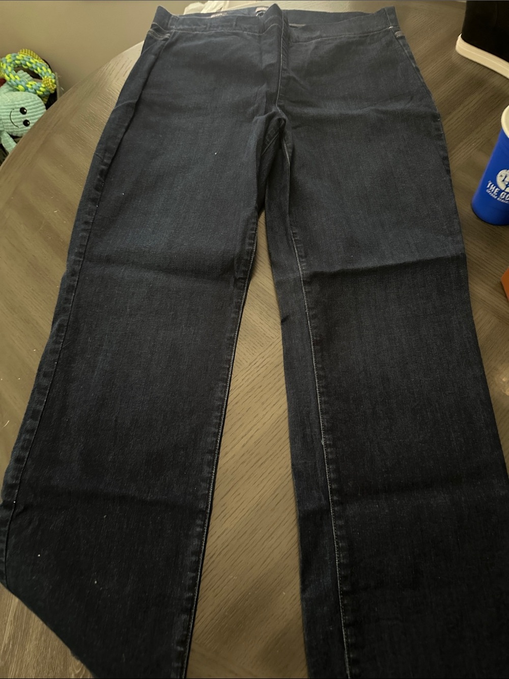 NYDJ Women’s Dark Navy Wide-Leg Jeans